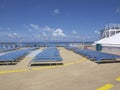 Woman on cruise ship deck