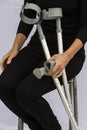 Woman with Crutches