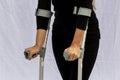 Woman with Crutches