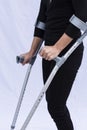 Woman with Crutches