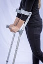 Woman with Crutches