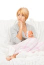 Woman with cup Royalty Free Stock Photo