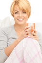 Woman with cup Royalty Free Stock Photo