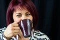 Woman with a cup coffee Royalty Free Stock Photo
