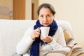 Woman with cup of tea Royalty Free Stock Photo