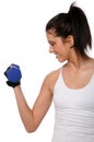 Woman Curling Dumbbell