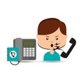 Woman customer complaints call center