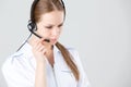 Woman customer service worker, call center operator Royalty Free Stock Photo