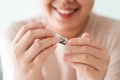 Woman cutting fingernails using nail clipper, Healthcare, Beauty Concept