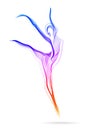 Woman dancer, ballerina, abstract illustration