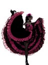 Woman dancer dancing french cancan