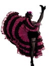 Woman dancer dancing french cancan