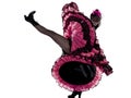 Woman dancer dancing french cancan