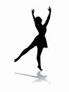 Woman dancer,vector illustration Royalty Free Stock Photo