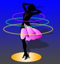 Woman is dancing Royalty Free Stock Photo
