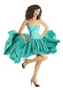 Woman Dancing Waving Dress, Dancer Flying Fashion Model Royalty Free Stock Photo