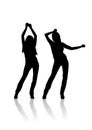 Woman danser silhouette