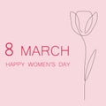 Woman day card flower tulip design vector