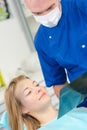 Woman at dental appointment