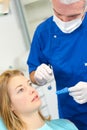 Woman at dental appointment