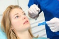 Woman at dental appointment Royalty Free Stock Photo