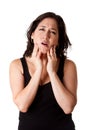 Woman with dental jaw pain