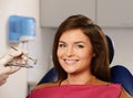 Woman at dentist's surgery Royalty Free Stock Photo