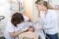 Woman at the dentist visit