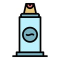 Woman deodorant icon color outline vector