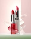 Woman design style lipstick fashion hand beauty face red young lady retro