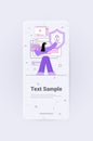 woman developer creating mobile website ui web application development program software optimization Royalty Free Stock Photo