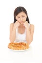 Woman on diet Royalty Free Stock Photo