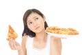Woman on diet Royalty Free Stock Photo