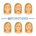 Set of different emotions Royalty Free Stock Photo