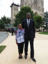 Woman With Dikembe Mutombo After the Funeral