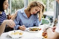 Woman disappointment without an appetite Royalty Free Stock Photo