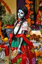 Woman disguised for Dia de los Muertos, Puebla, Mexico