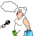 Woman dissatisfied character interview illustration cartoon