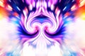 Woman divine energy double spiral abstract symbol.