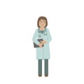 Woman doctor. Colorful flat style vector illustration. EPS10