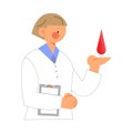 Woman doctor dealing with blood donors in clinic Royalty Free Stock Photo