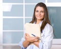 Woman doctor holding a chart Royalty Free Stock Photo