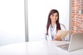 Woman doctor holding a chart Royalty Free Stock Photo