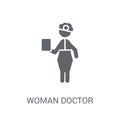 Woman Doctor icon. Trendy Woman Doctor logo concept on white background from Ladies collection Royalty Free Stock Photo
