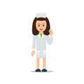 Woman doctor isolated. Physician woman. Cartoon illustration iso