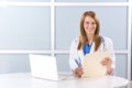 Woman doctor in a modern office Royalty Free Stock Photo