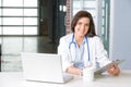 Woman doctor in a modern office Royalty Free Stock Photo