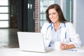 Woman doctor in a modern office Royalty Free Stock Photo