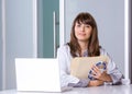 Woman doctor in a modern office Royalty Free Stock Photo