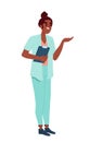 Woman in doctor profession vector Royalty Free Stock Photo